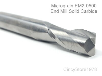 Solid Carbide End Mill 2 Flute EM2-0500 1/2'' New Fast Free Shipping MADE IN USA