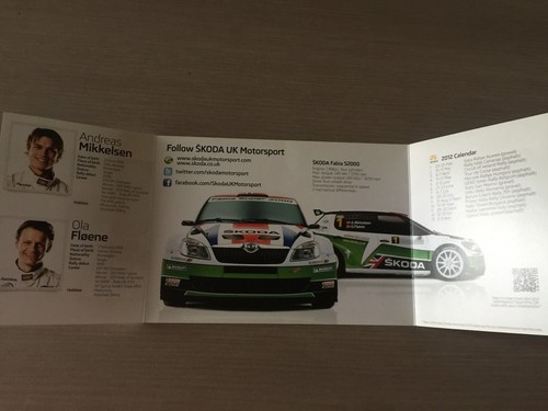 Cartolina Skoda S 2000 Andreas Mikkelsen Rally WRC - Picture 2 of 2