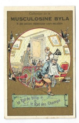 Die Stadtratte und die Feldratte - Fabel - Chromo Musculosine Byla