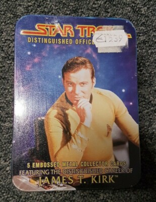 Star Trek Distinguished Officers Series Collectible Metal Card Set James T. Kirk