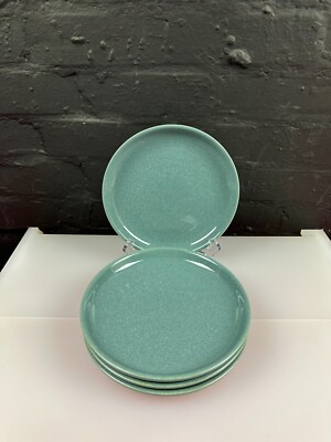 x Denby John Lewis Quartz Grey Green Salad Plates Wide Set  UK