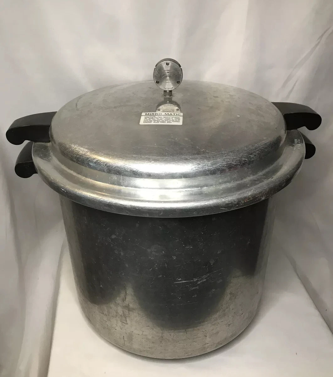 Vintage Mirro-Matic 22 Qt Aluminum Speed Pressure Cooker Canner M