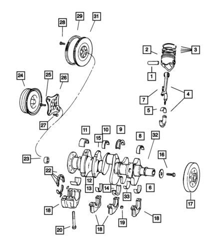 Paquete de cojinetes del cigüeñal para Mopar (N/P 4397778)