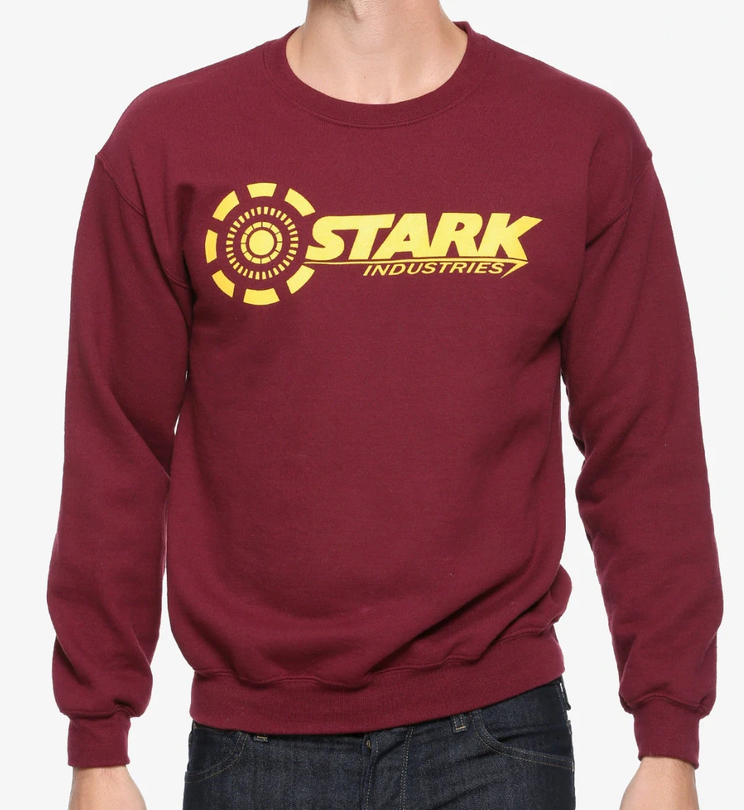 MARVEL IRON MAN STARK INDUSTRIES Pullover Sweatshirt Sweater Fleece  Official