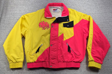 VTG Swingster MAC Tools Racing Jacket Adult Large Yellow Pink USA Made NASCAR