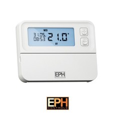 EPH Wired Battery Operated Digital Single Zone Programmable Room Thermostat CP4B