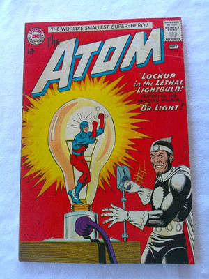 The Atom #8 DC Comic 1963 Good Silver Age Dr. Light, JLA Appearance