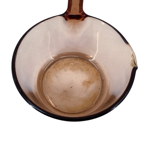 Corning Ware Amber Vision 1 Liter Saucepan Pot with Spout and Lid Vintage - Picture 9 of 14