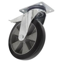 Sealey Schwerlast Gummi Lenkrolle Mit Totaler Sperre Ø125Mm - Trade SCW5