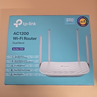 TP-LINK ROUTER WIRELESS ARCHER C50 BIANCO AC1200 DUAL BAND 2.4 GHz/5 GHz FAST ET