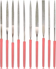 KALIONE 10Pcs Diamond Needle File Set, Model Files Mini Metal File Diamond File 
