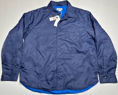 Outerknown Evolution Econyl Nylon Snap Jacket Blue 151088 SZ Large $298 NWT