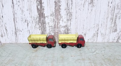 Vintage Matchbox Series No 70 Grit-Spreading Truck Red & Yellow Lesney Lot Of 2