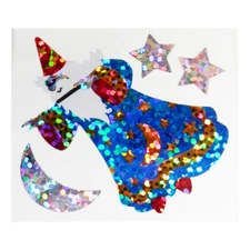 2000s Hambly Holographic Magic Wizard Single Sticker Sheet 1.5" Star Fantasy