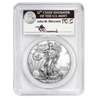 2017 $1 1-oz American Silver Eagle PCGS MS70 Mercanti Signed Label One of the