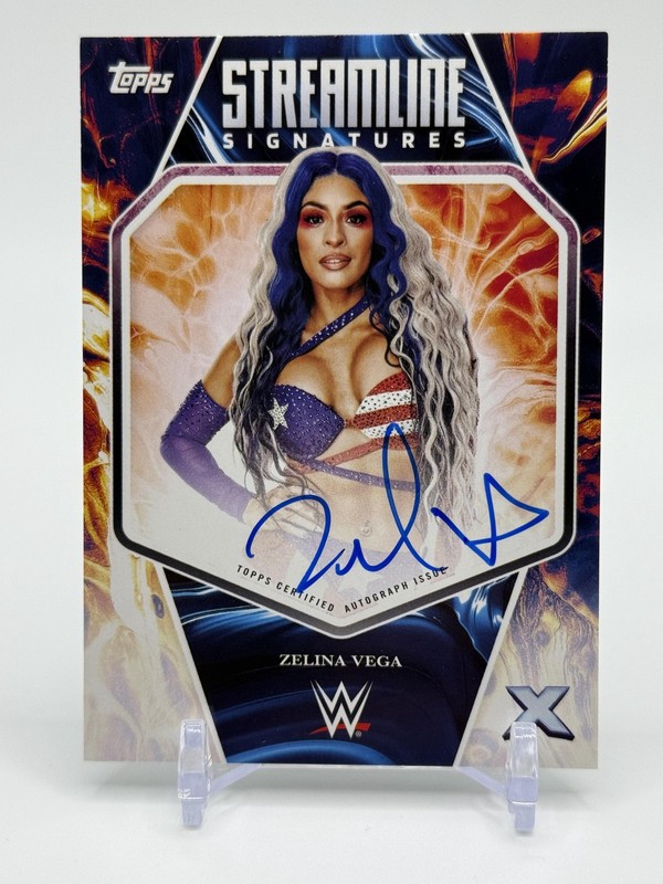 2025 Topps Exalted WWE #STS-ZVA Zelina Vega Streamline Signatures On Card Auto