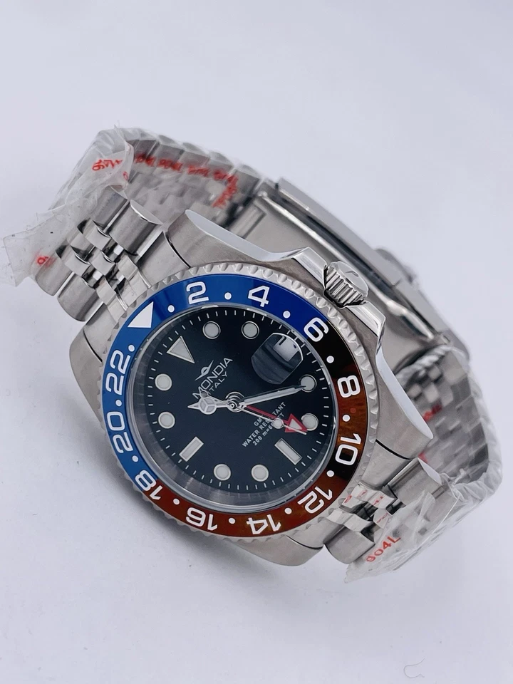 Orologio Mondia GMT Automatico Ceramica Mi828BLR/495 Wr200m Scontatissimo Nuovo - Image 4 of 4