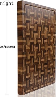 YOUSUNLONG Cutting Board XXL Large End Grain Acacia Wood Mixed ,flash sale