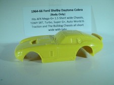 HO scale Slot Car Custom Resin body only Ford Yellow Daytona Cobra Fits AFX