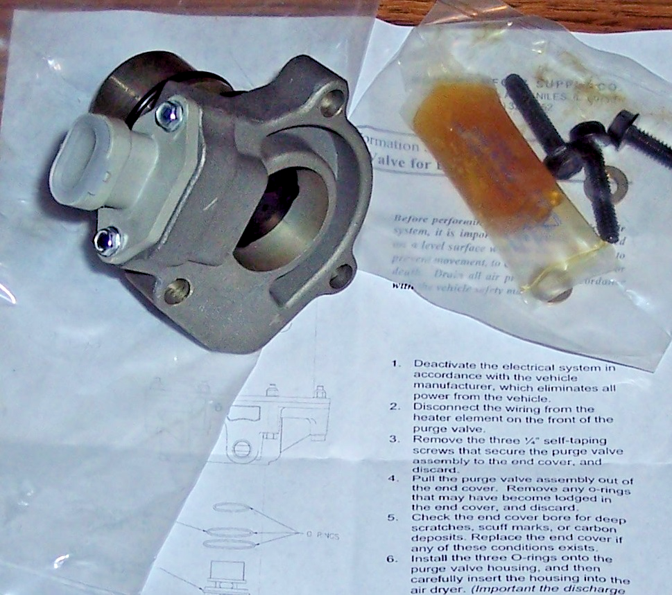NEW MOHAWK MANUFACTURING 24V PURGE VALVE FOR BENDIX AD-9 AIR DRYER