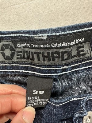 Vintage Southpole 3180 Mens Size 36 X 31 Jeans Y2K Red Tab Baggy