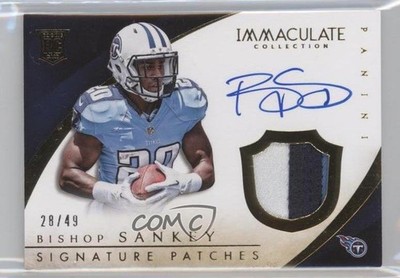 2014 Panini Immaculate 28/49 Bishop Sankey #119 RPA Patch Auto RC 0o9