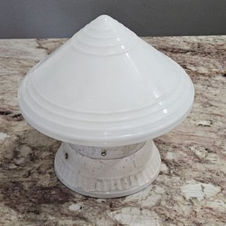 Antique Ceiling Fixture w/ Milk Glass Shade