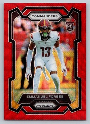 Emmanuel Forbes 2023 Panini Prizm Red Wave 51/149 Washington Commanders #399