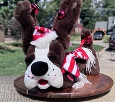 WOOF Rare Dan Dee Christmas Animated Plush Weiner Dog Sings, Moves Lights Up