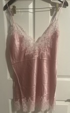 SKIMS Silk Lace Mini Slip Dress Peony Tonal (pink) Size S NWT $198