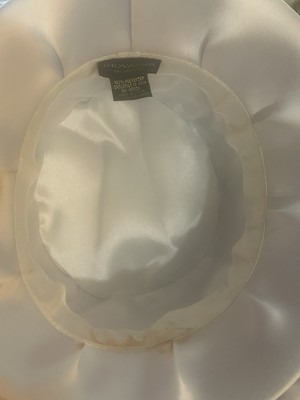 Giovanna Signature Formal Dress Hat - Silver/White Embossed  display picture 1