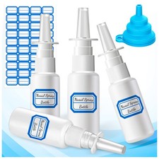 ZHWKMYP 6 Pcs Nasal Spray Bottle, Small Premium Empty Nose White 6