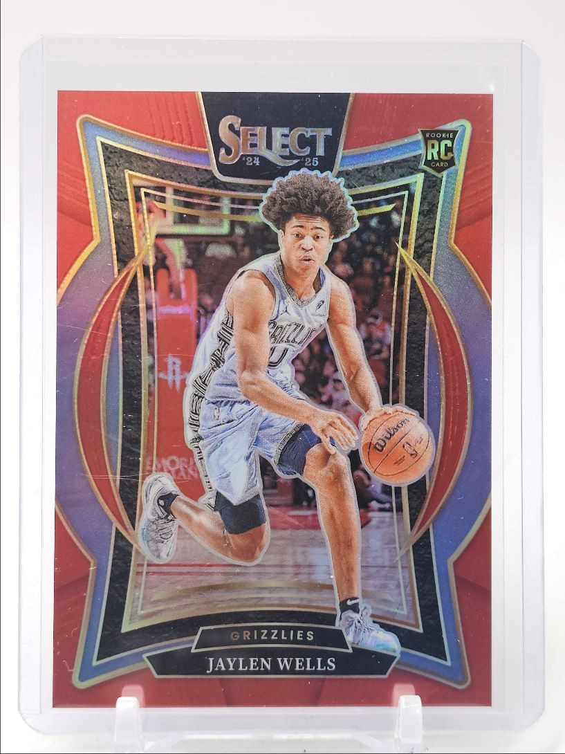 JAYLEN WELLS 2024-25 SELECT CONCOURSE ROOKIE RED PRIZM RC /199 Q0234