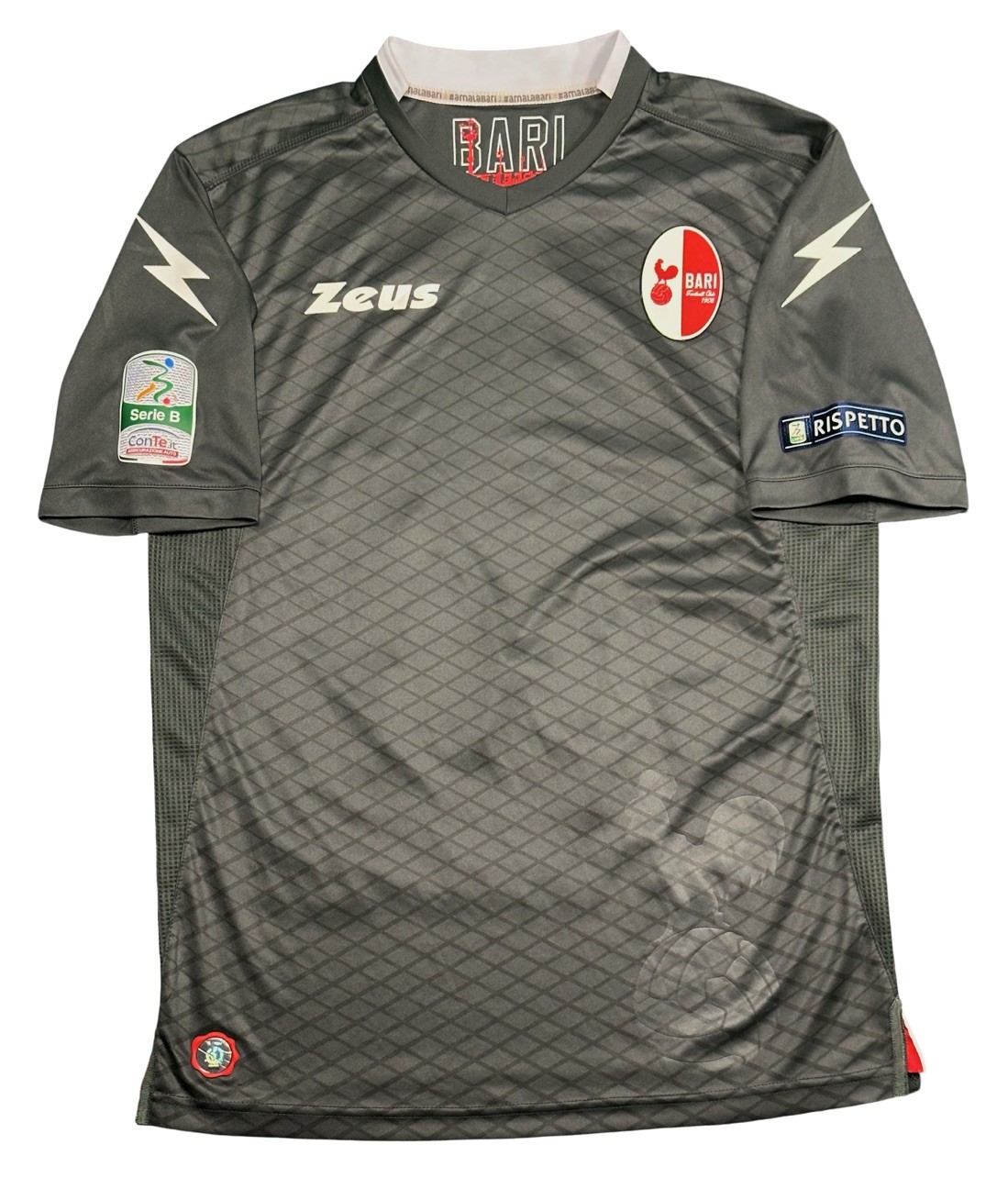 MAGLIA CALCIO BARI CONTI MATCH ISSUED PREPARATA 2017/18 ZEUS JERSEY SHIRT TRIKOT