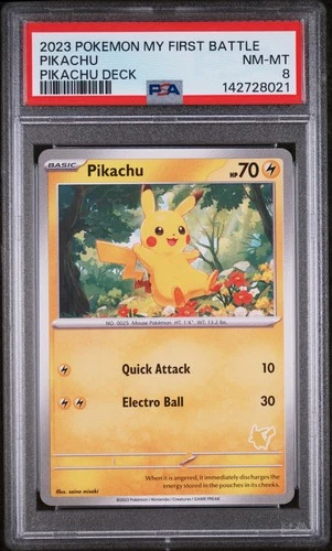 2023 POKEMON MY FIRST BATTLE-PIKACHU DECK PIKACHU PSA 8