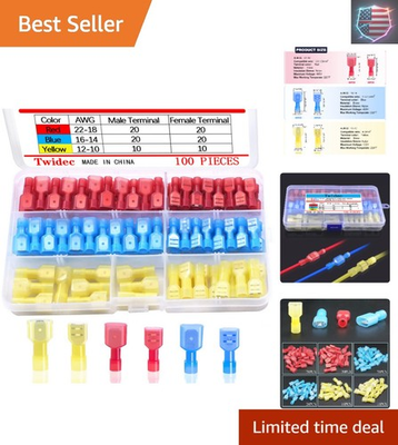 #ad High Quality Nylon Spade Connectors 100pcs Assortment for Automotive amp; Marine $17.09