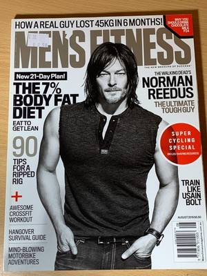 Australian Men's Fitness Magazine August 2016 Norman Reedus Michelle Kimberlee