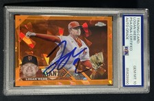 2023 Topps Chrome Sapphire Orange Signed Logan Webb /25 Card Giants PSA 10 Auto