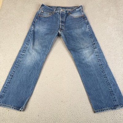 Levi's 501 Jeans Men 36 x 30 Blue Western Workwear Streetwear Actual 32x26