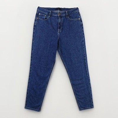 F&F Mom Jeans Damen Gr. 40 High Waist Kurzgröße Cuff Saum