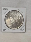 1923- PEACE SILVER DOLLAR- HIGH GRADE- NICE COIN-NR AUCTION- # 747