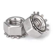 #10-24 Keps Lock Nut Stainless Steel, K-Lock Keps Nuts 304 Stainless Steel 18-8 