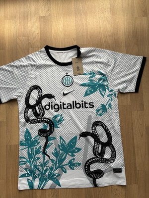 Nike Inter Milan Dri-FIT Fußballtrikot Kurzarm Weiß/Türkis/Grau/Schwarz