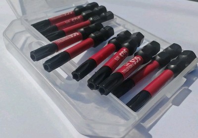 10 x T15 T20 T25 T27 T30 manipulationssichere Torx Star Pin Sicherheitsbits mit Loch 50 mm