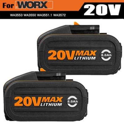 2X 5500mAh Akku für Worx 20V MAX Akku WA3551.1, WA3572, WA3553, WX390 WA3572 NEU