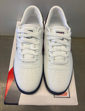FILA Original Fitness White/Navy/Red Low Top Lace Up Men  s Tennis Sneakers