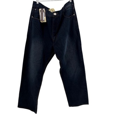 Fiend Denim Co Mens Jeans 46x32 Slim Straight Dark Wash Cotton Blend NWT Y2K