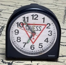 Vintage Guess Products Small Bedroom Alarm Clock Luminous Hands Rare Prop