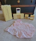 Vintage Barbie Bedroom Set Wardrobe Armoire, Dresser, 2 Night Stands Wolverine
