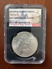 1883-CC Morgan Silver Dollar Original Bag Fragment BU NGC